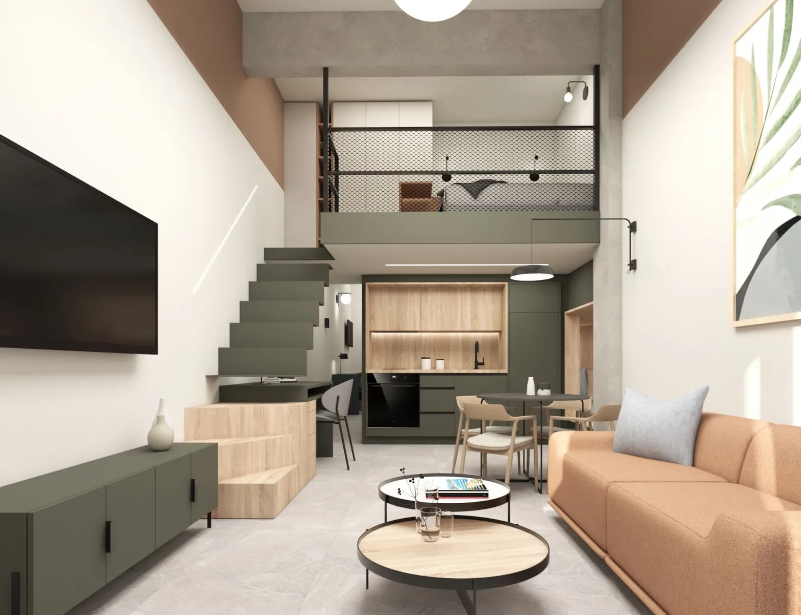 Σύγχρονο loft διαμέρισμα μετά την μετατροπή